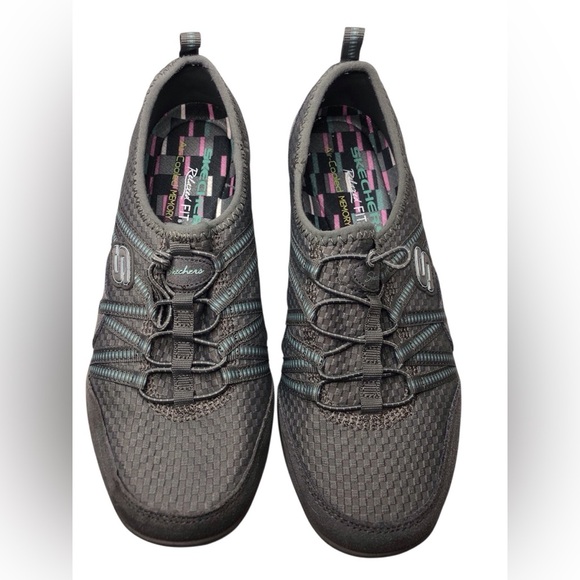 Skechers Bikers Lite Relive Women's Gray Sz 7 Slip-On Tennis Shoes Memory Foam - Picture 1 of 6